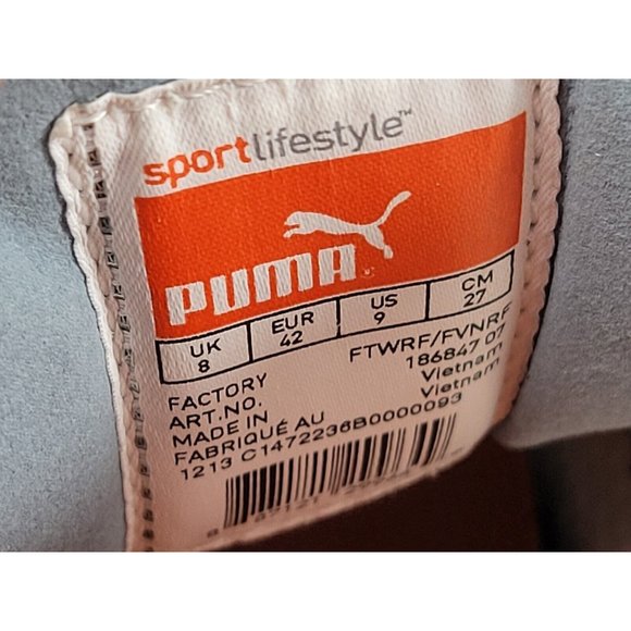 Puma Faas Lite Mesh Spikeless Golf Shoes Mens Size 9 Gray Orange White 186847-07 - Picture 7 of 12